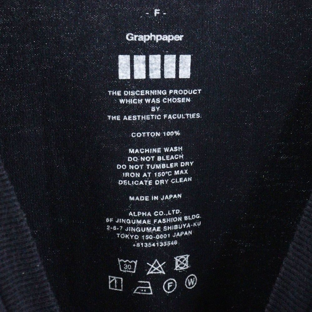 Graphpaper (グラフペーパー) 18AW ロゴプリントTシャツ クルーネック  