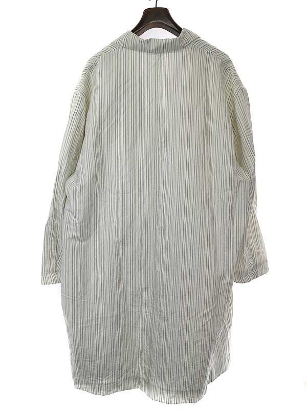 Bergfabel バーグファベル MOON COAT ストライプムーンコート ホワイト  