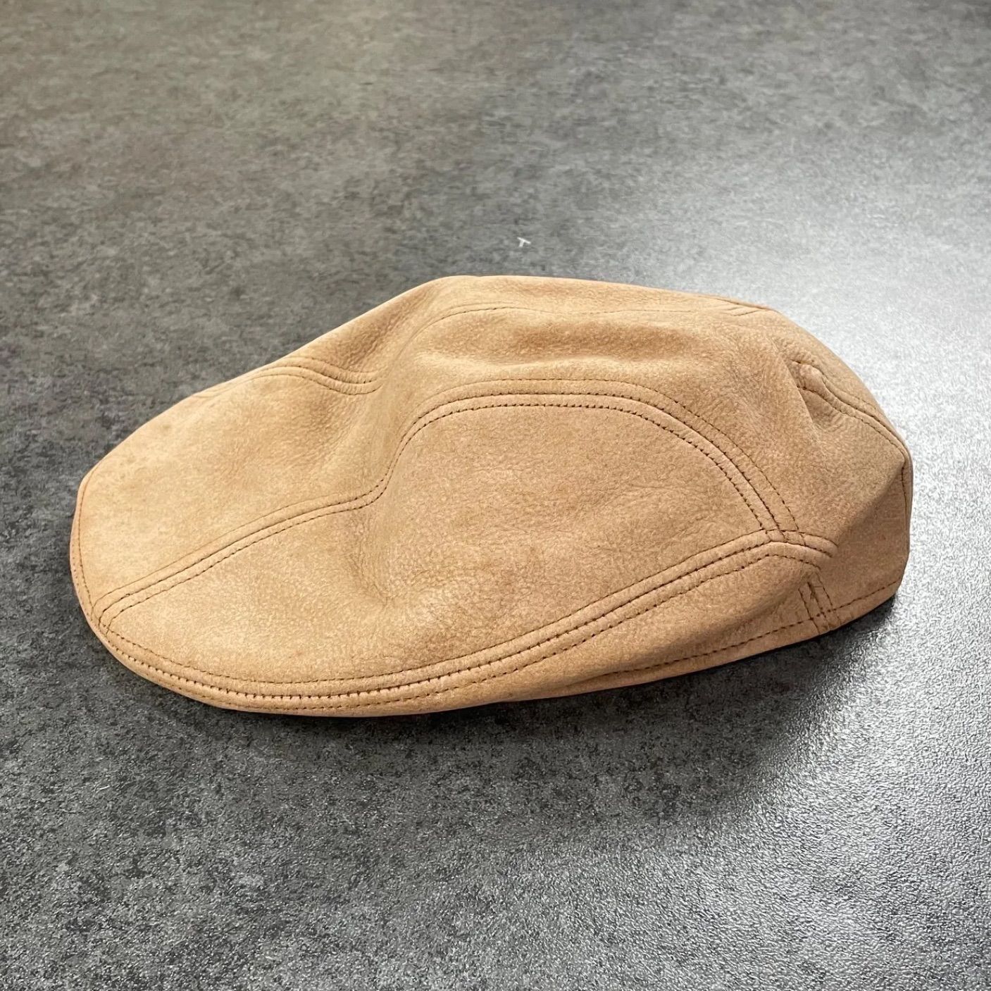 O1 USA製 NEW YORK HAT CO. ニューヨークハット 本革 レザーハンチング 