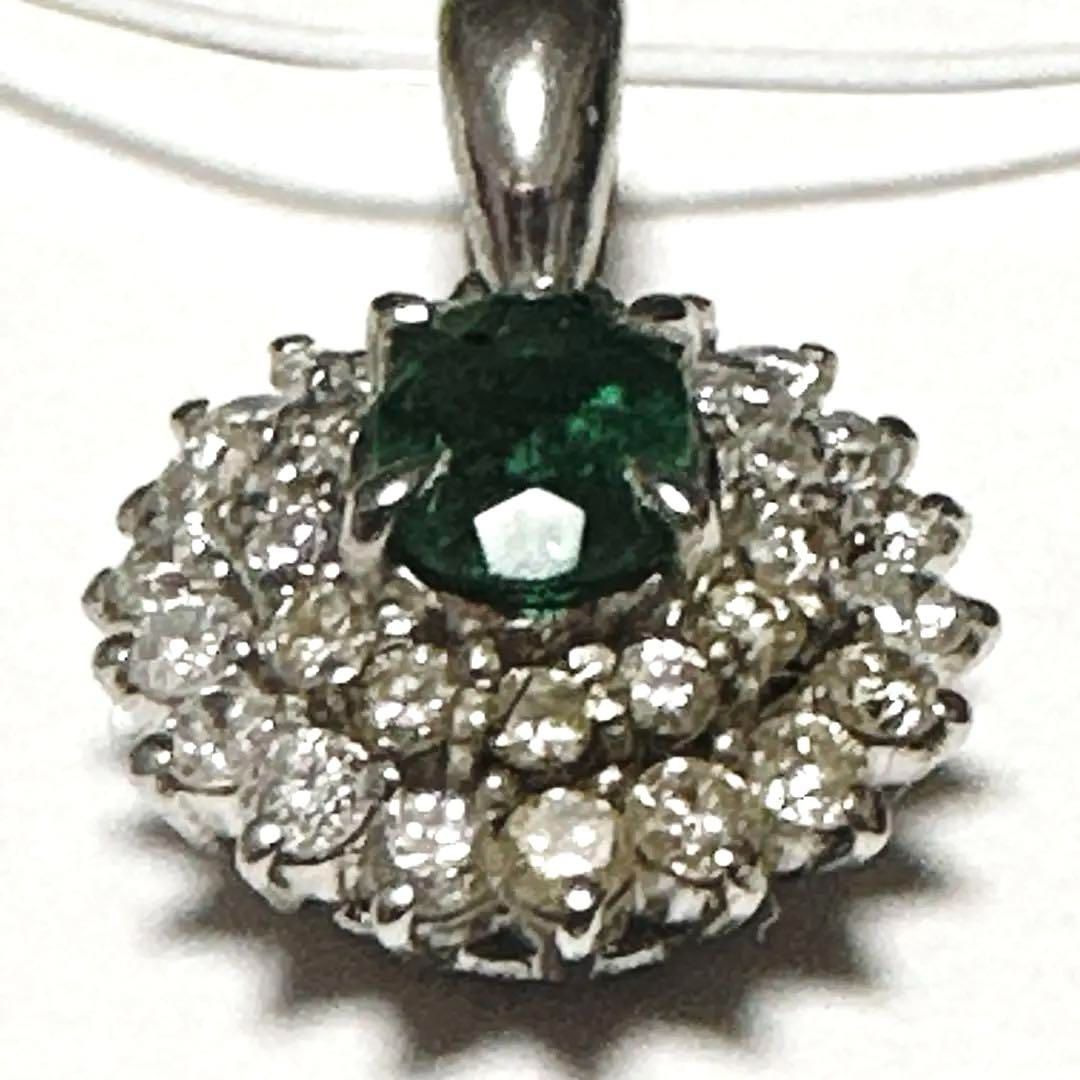 ジュエリーマキ ペントップ PT850 天然エメラルド ダイヤモンド FORTGASGNV_COM_BR