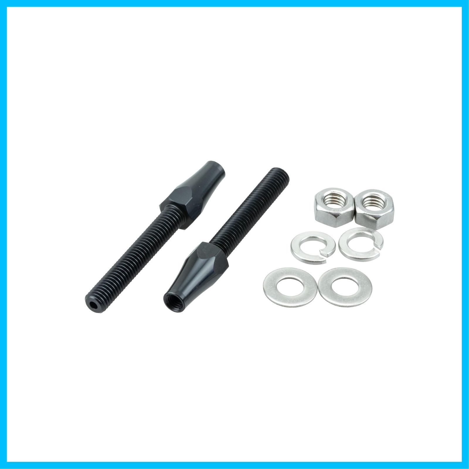 【在庫セール】217-5026 アルミ製ブラックアルマイト 25mm ステー延長 nano用 シャフトエクステンション ウインカー バイク kijima) キジマ
