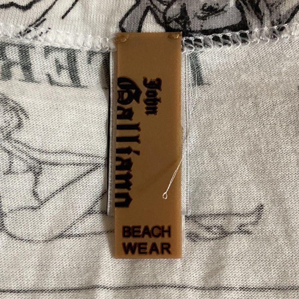 美品 John Galliano ジョンガリアーノ 新聞 ニュースペーパー柄