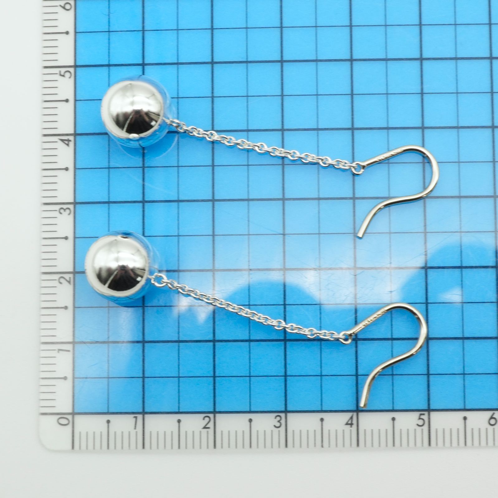 極美品 ティファニー ハードウェア ボール 7mm ピアス シルバー925 極美品ティファニー ハードウェア ボール チェーン ピアス