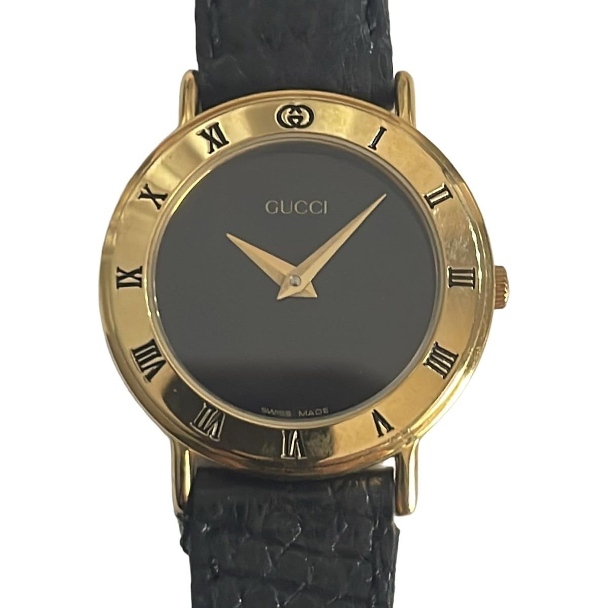 GUCCI(グッチ) 腕時計 - 3000.2.L レディース 黒 - メルカリ