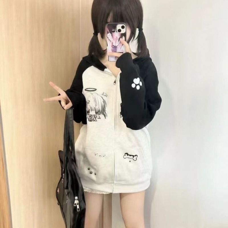 長袖 地雷系 パーカー ファッション 大きいサイズ バックリボン 原宿系 衣装 白 ピンク 黒 オーバーサイズ プルオーバーパーカー ハート かわいい