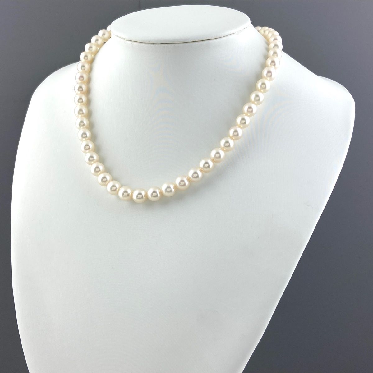 ミキモト MIKIMOTO パール デザインネックレス WG ホワイトゴールド 