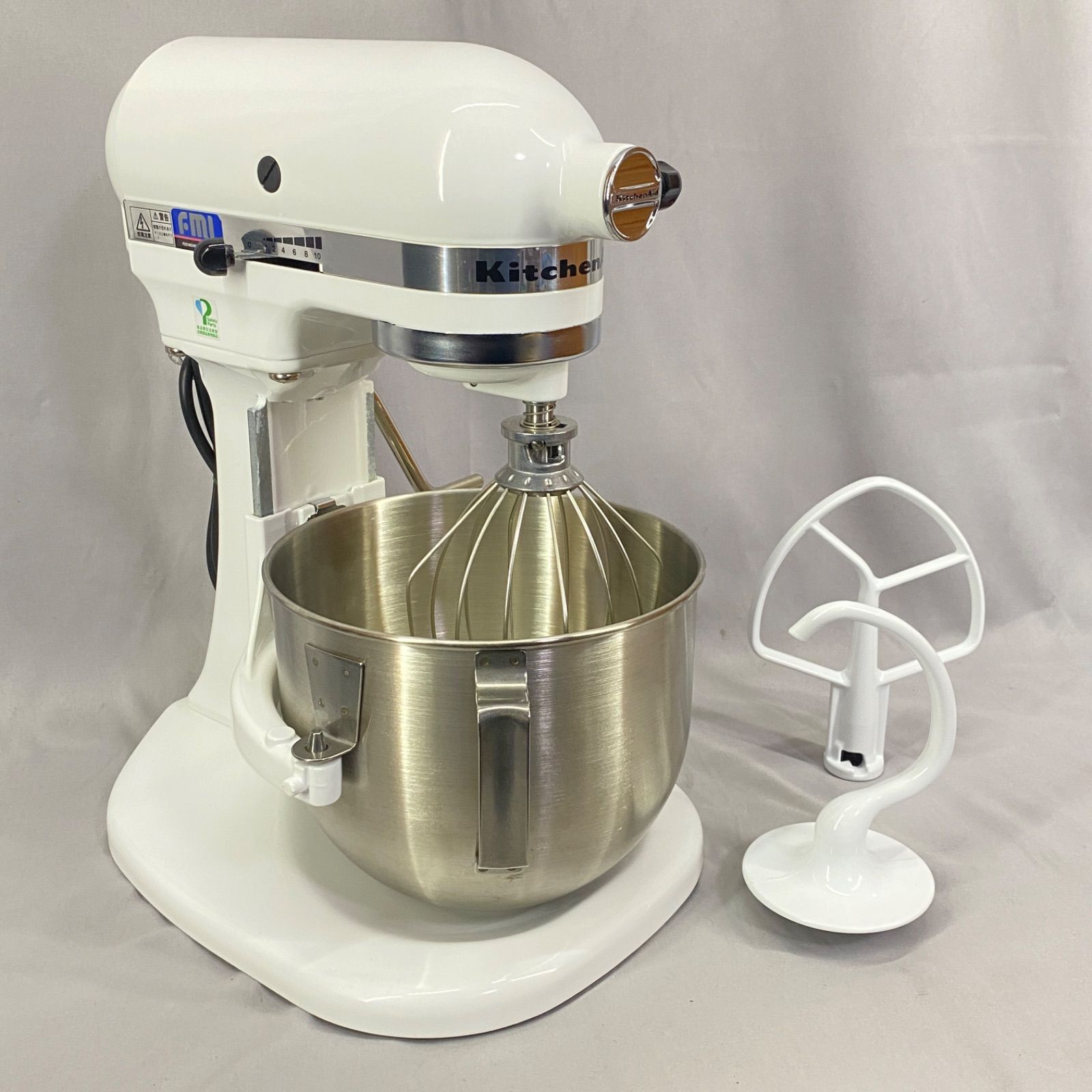 美品 KitchenAid キッチンエイド スタンドミキサー 業務用 KSM5WH ホワイト - メルカリ