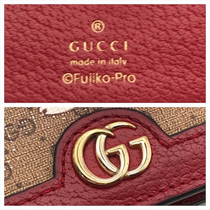 ✨未使用品✨【GUCCI】ドラえもんコラボ マイクロGG コンパクトウォレット GUCCI】グッチ×ドラえもん コンパクトウォレット 2つ折り財布 ミニGG