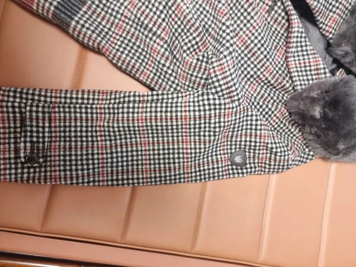 DAKS ダックス キッズ チェック ウール コート ファー カーラ 140 サイズ