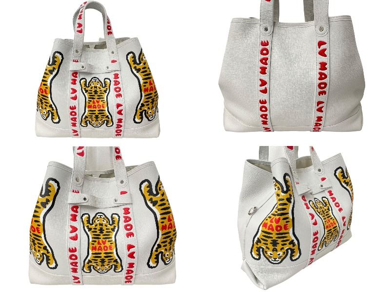 【新品未使用】ルイヴィトン×NIGOトロリートートバッグ(ホワイト)ユニセックス 極美品 LOUIS VUITTON ルイヴィトン トートバッグ トロリー