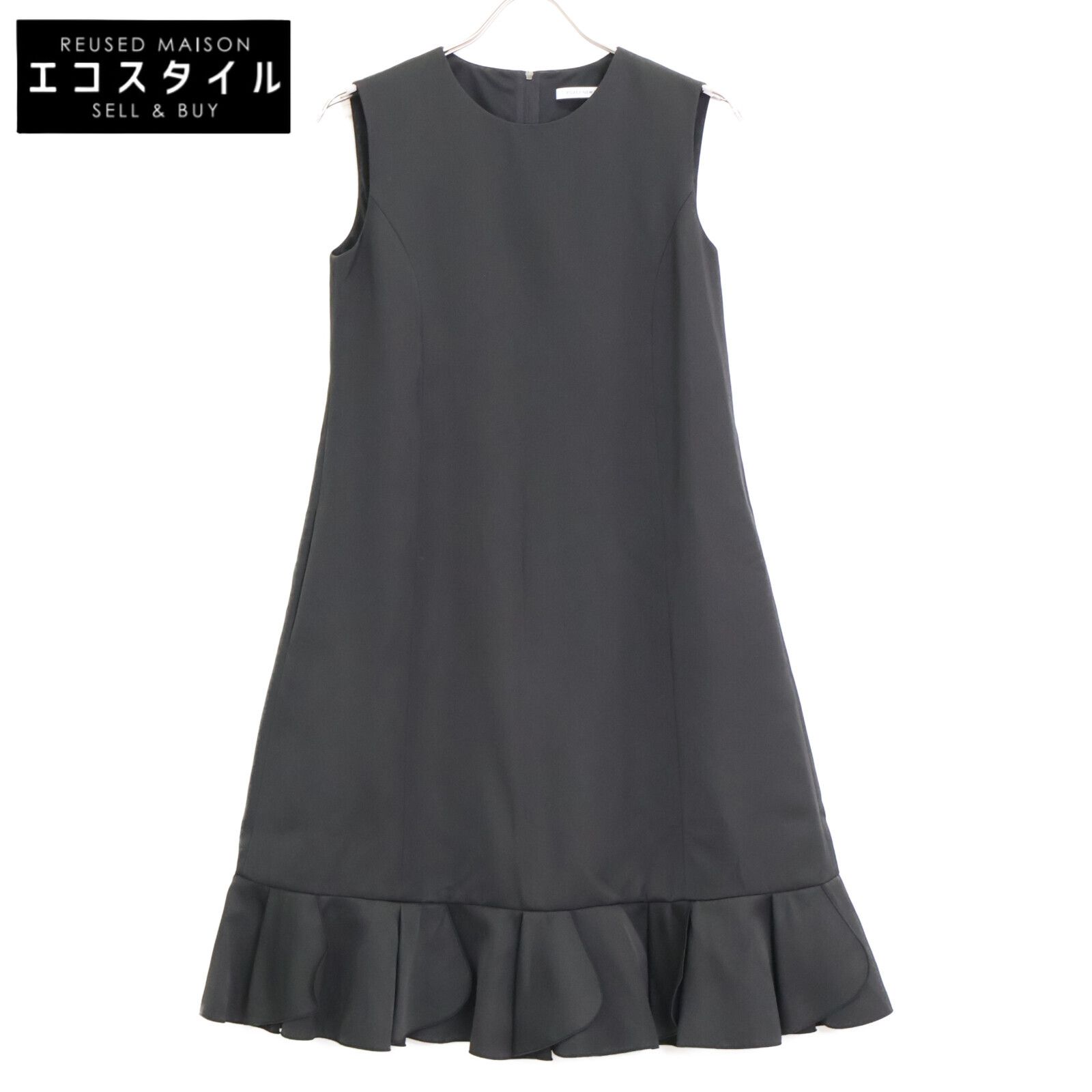 FOXEY NEW YORK フォクシーニューヨーク 42365 ﾌﾞﾗｯｸ ﾍﾟﾀﾙﾌﾚｱﾄﾞﾚｽ ﾜﾝﾋﾟｰｽ 38