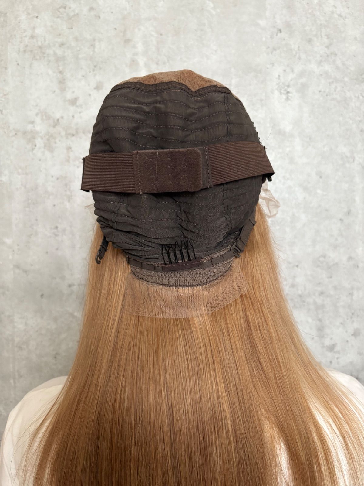スーパーロング人毛 フルウィッグ｜耳が出せる