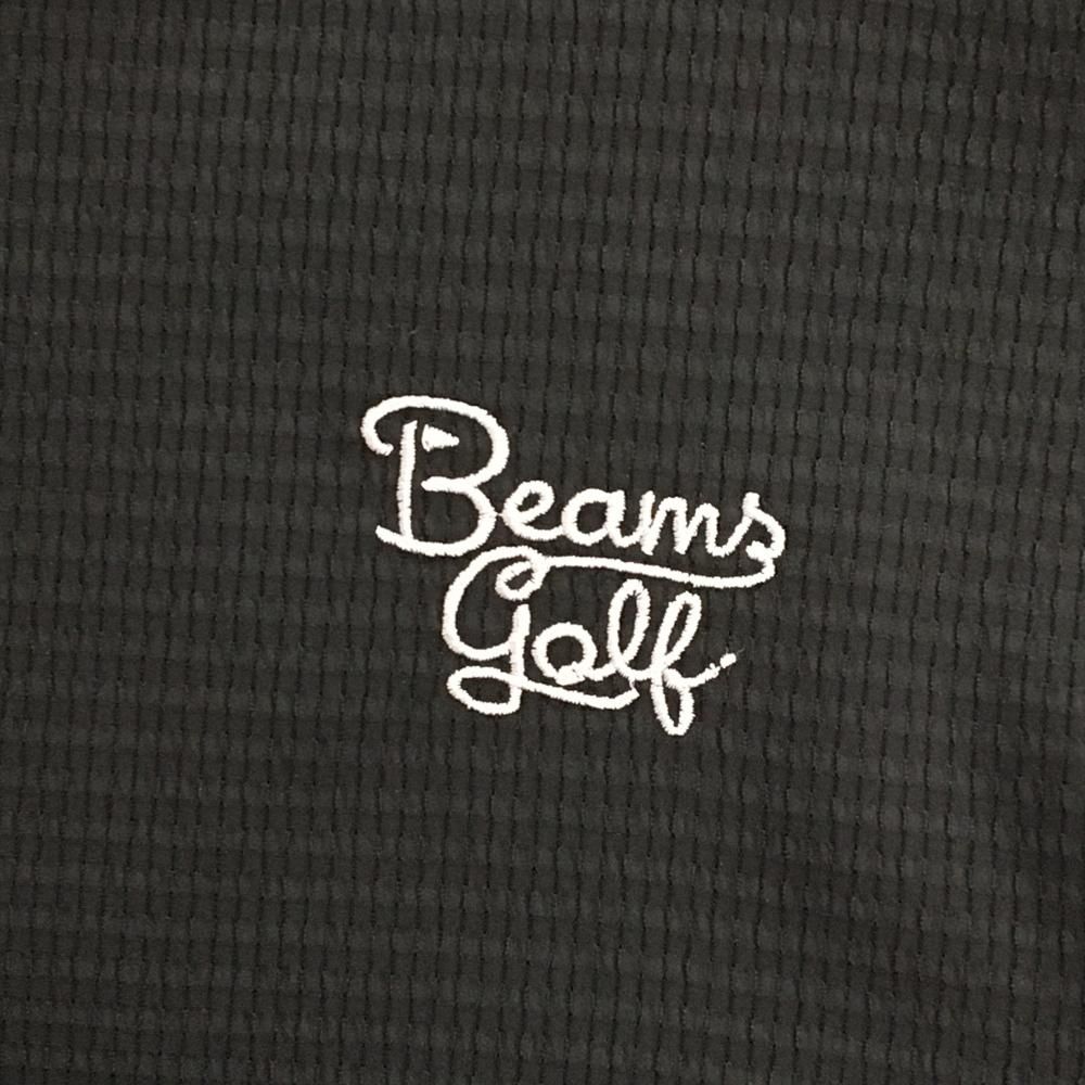 BEAMSGOLF - 【超美品】ビームスゴルフ 半袖ハイネックシャツ 黒 サッカー生地調 ロゴ白  レディース M ゴルフウェア 2023年モデル BEAMS GOLF 超美品】ビームスゴルフ 半袖ハイネックシャツ 黒 サッカー生地調 ロゴ