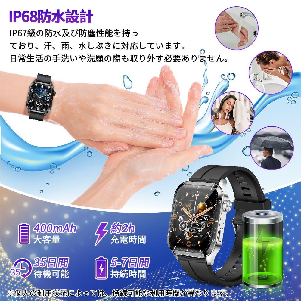 ❤️ 日本語取扱説明書 ❤️スマートウォッチ IP68防水 Bluetooth5.0 