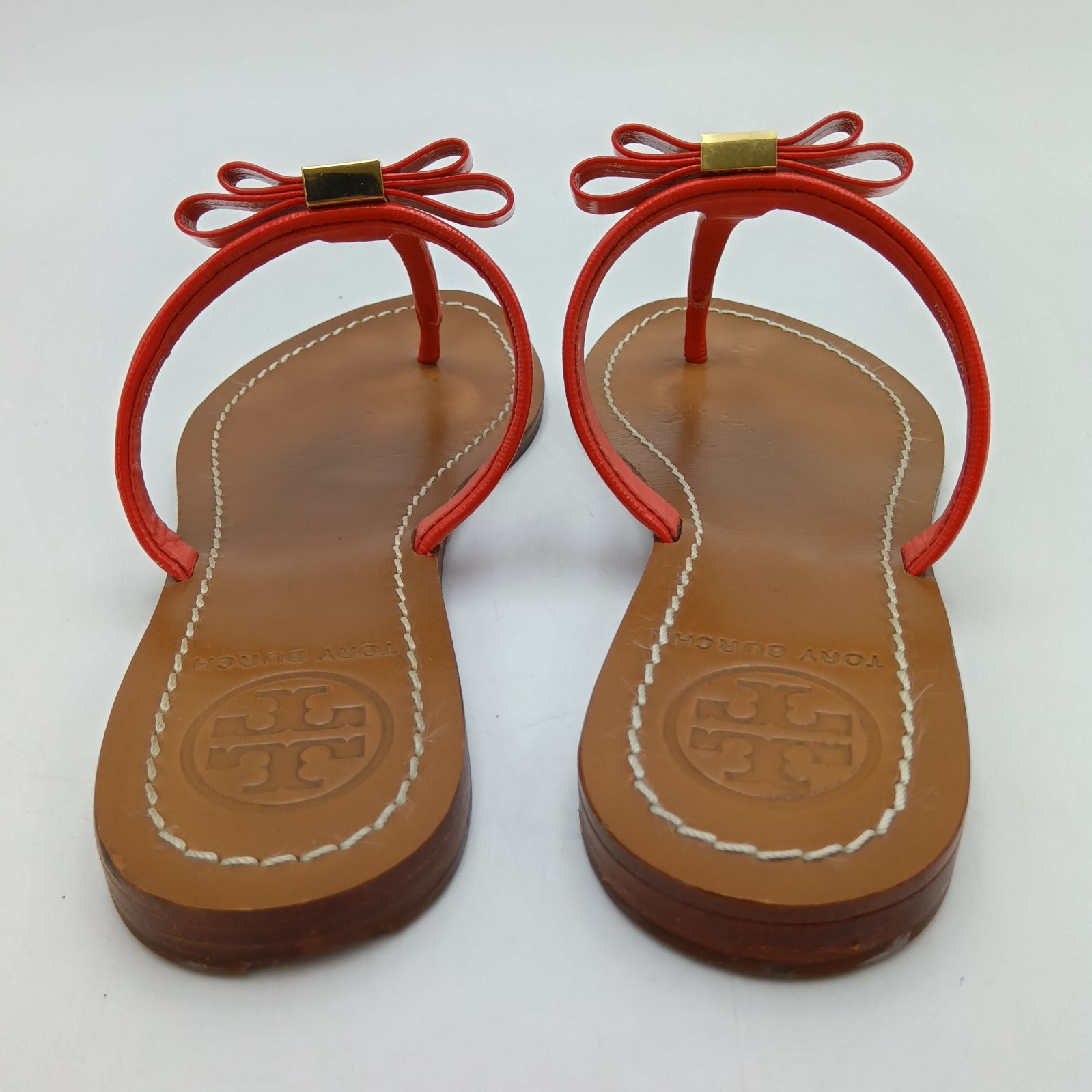 箱付き TORY BURCH トリーバーチ トングサンダル ブラウン