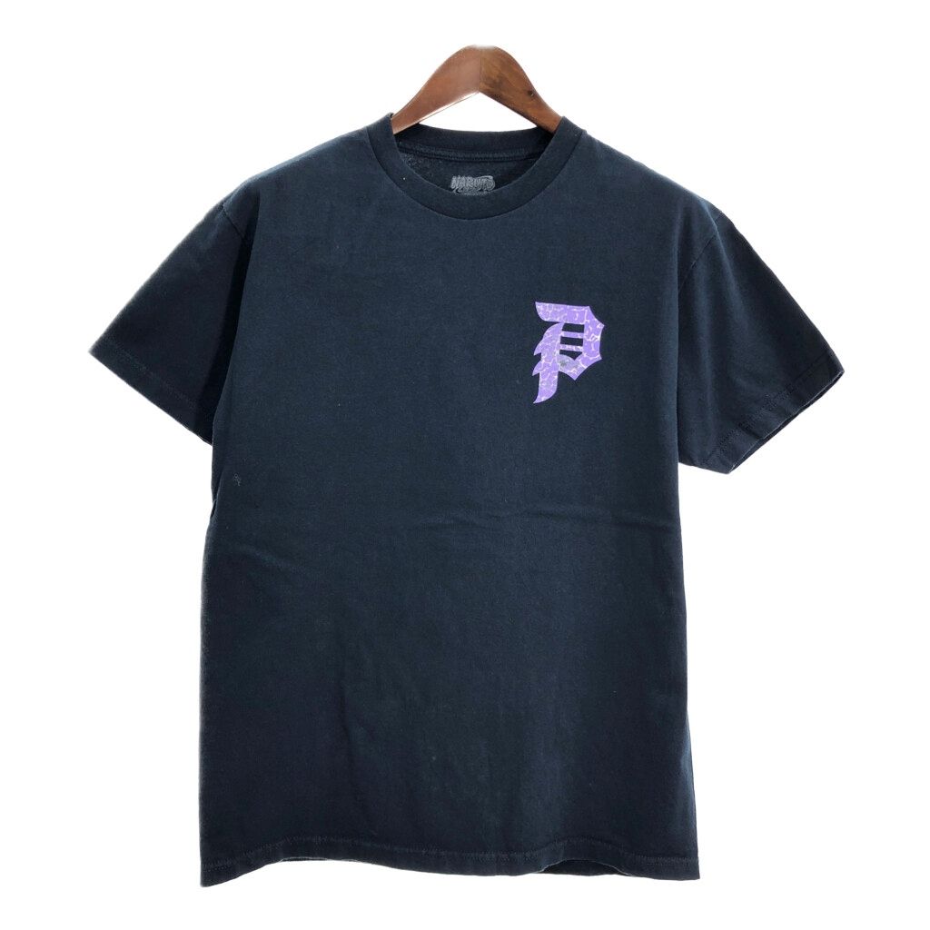 NARUTO Shippuden ナルト疾風伝 うちはサスケ 半袖Ｔシャツ アニメ キャラクター ネイビー (メンズ L) 中古 古着 T3682