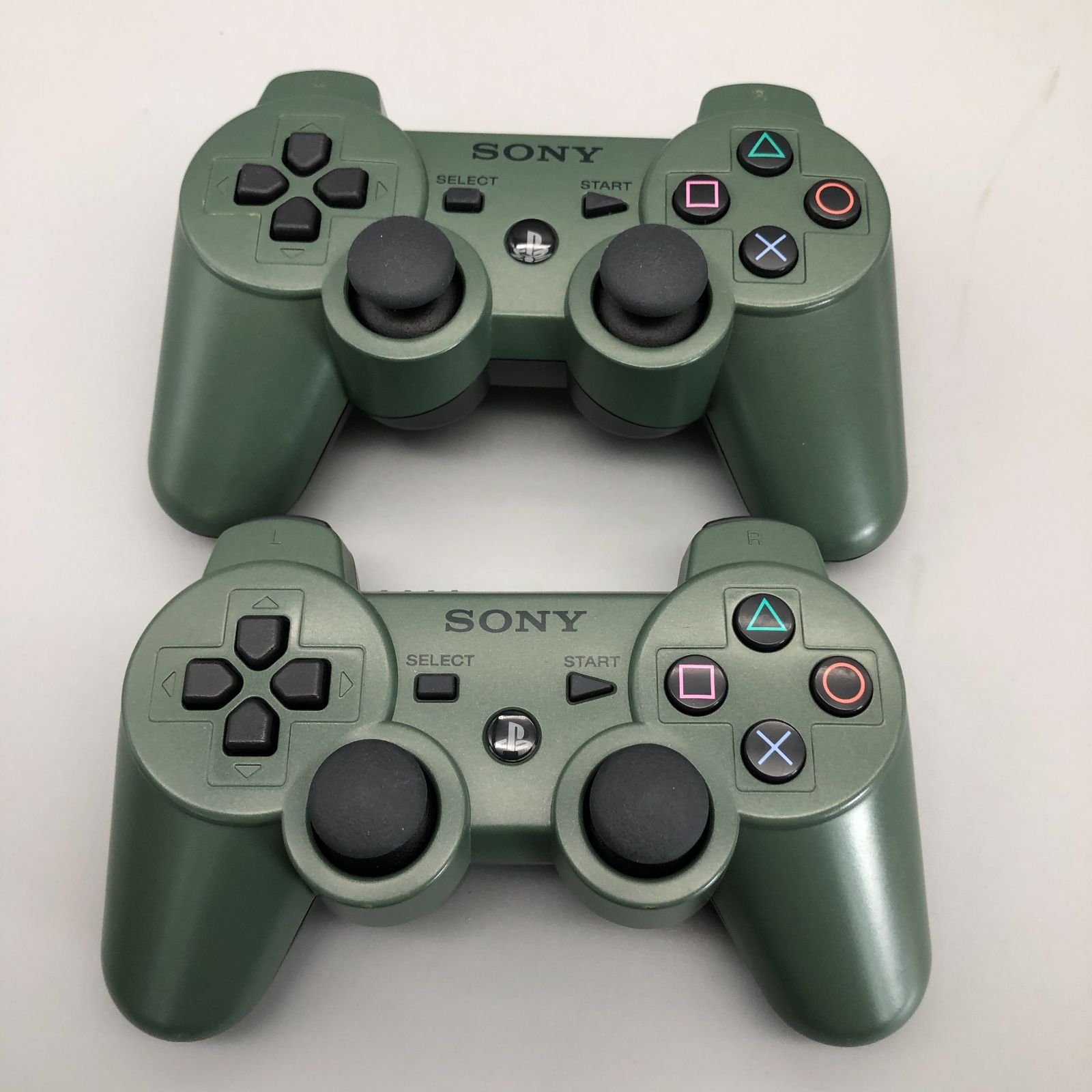 【動作確認済】PS3 コントローラー　純正　デュアルショック3　DUALSHOCK3　ジャングルグリーン　２個セット　　54