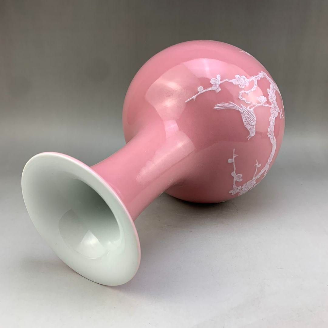 パステルカササギ梅花瓶  景徳鎮 陶磁器 装飾品 現代工芸品 美術品 置物 パステルカササギ梅花瓶 景徳鎮 陶磁器 装飾品 現代工芸品 美術