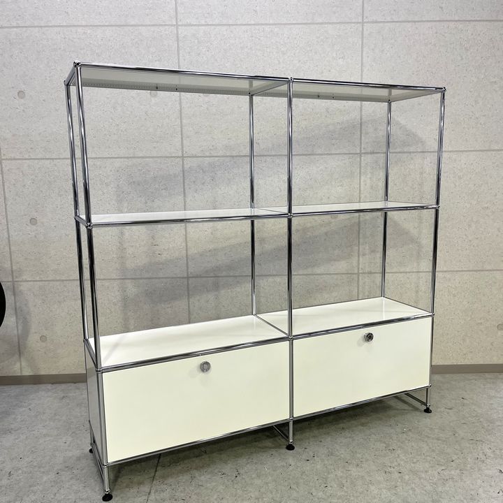 美品】USM Haller/USMハラー キャビネット ピュアホワイト 2列3段
