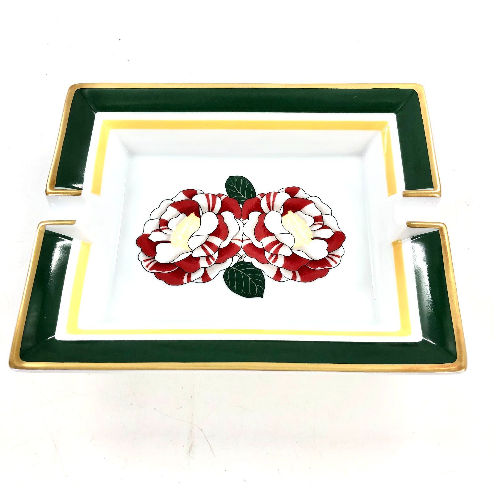 HERMES 配送 エルメス 灰皿 喫煙具 アッシュトレイ 花 椿 フランス製