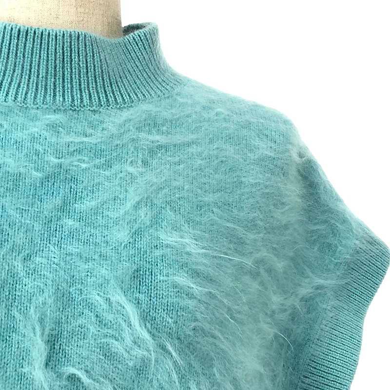 【値下げ】BLAMINK カシミヤファー 7G ニット ノースリーブニット 7918-299-0027 ブルー サイズ：36 (EC) BLAMINK / ブラミンク | カシミヤファー 7G ニットノースリーブ