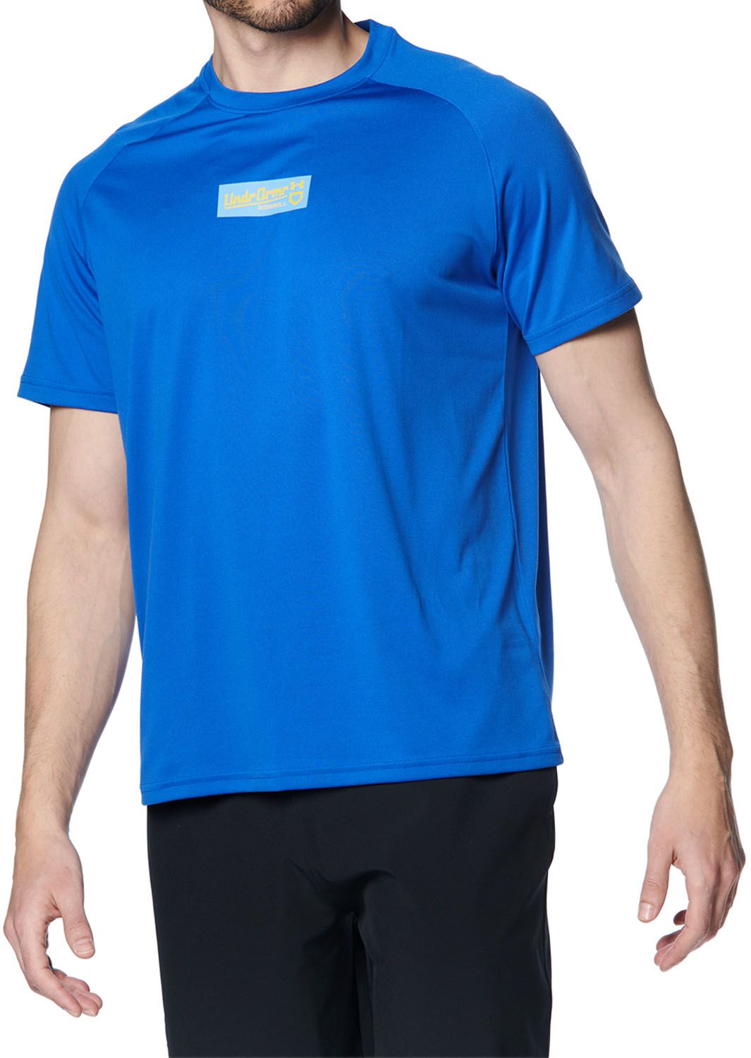 アンダーアーマー UNDER ARMOUR UAテック ショートスリーブTシャツ メンズ トップス 半袖Tシャツ トレーニング トレーニングウェア ランニング 部活 クラブ ジム クルーネック 軽量  1384737 400 TEAMROYAL/TAXI