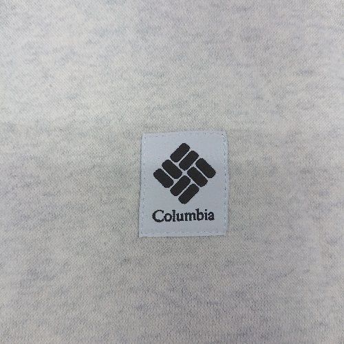 ◇ Columbia スウェット生地 バックスリット 裏起毛 長袖 ロング丈 ワンピース サイズM ライトグレー レディース E  【1309250021568】