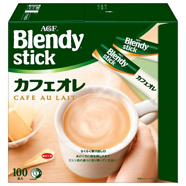AGF ブレンディ スティック カフェオレ 8.8g×100本 ×4箱入｜ インスタントコーヒー スティックコーヒー コーヒー