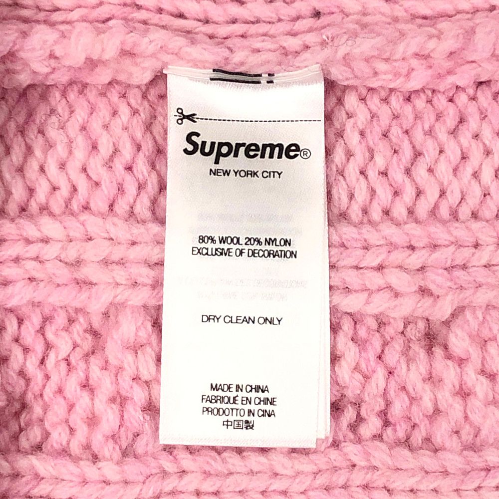 Supreme Applique Cable Knit Sweater ピンク - rentrastockholm.se