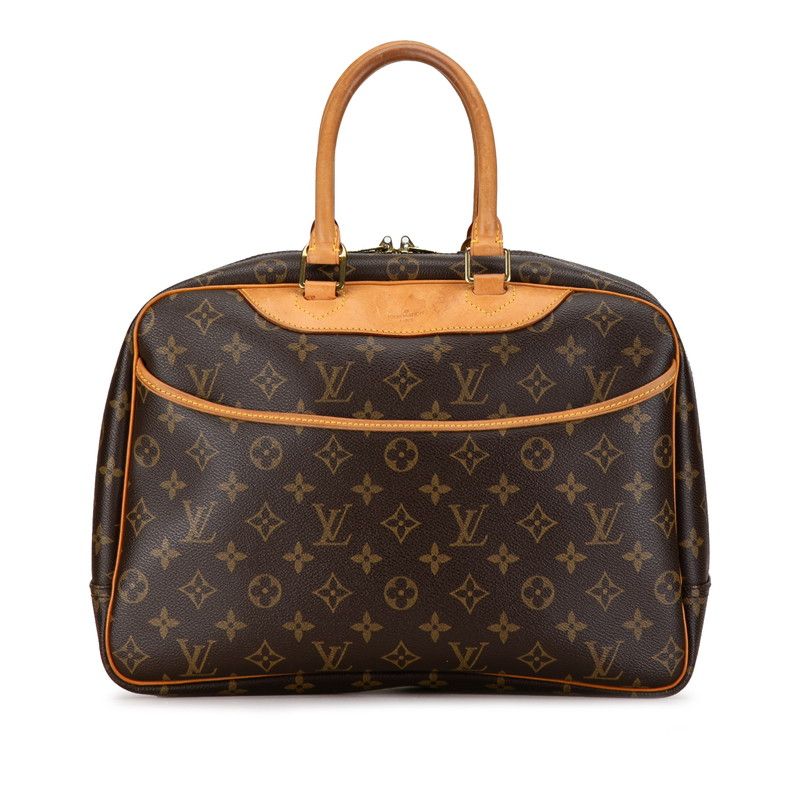 ルイ ヴィトン モノグラム ドーヴィル M47270 ブラウン PVC レザー レディース LOUIS VUITTON【1-0157634】