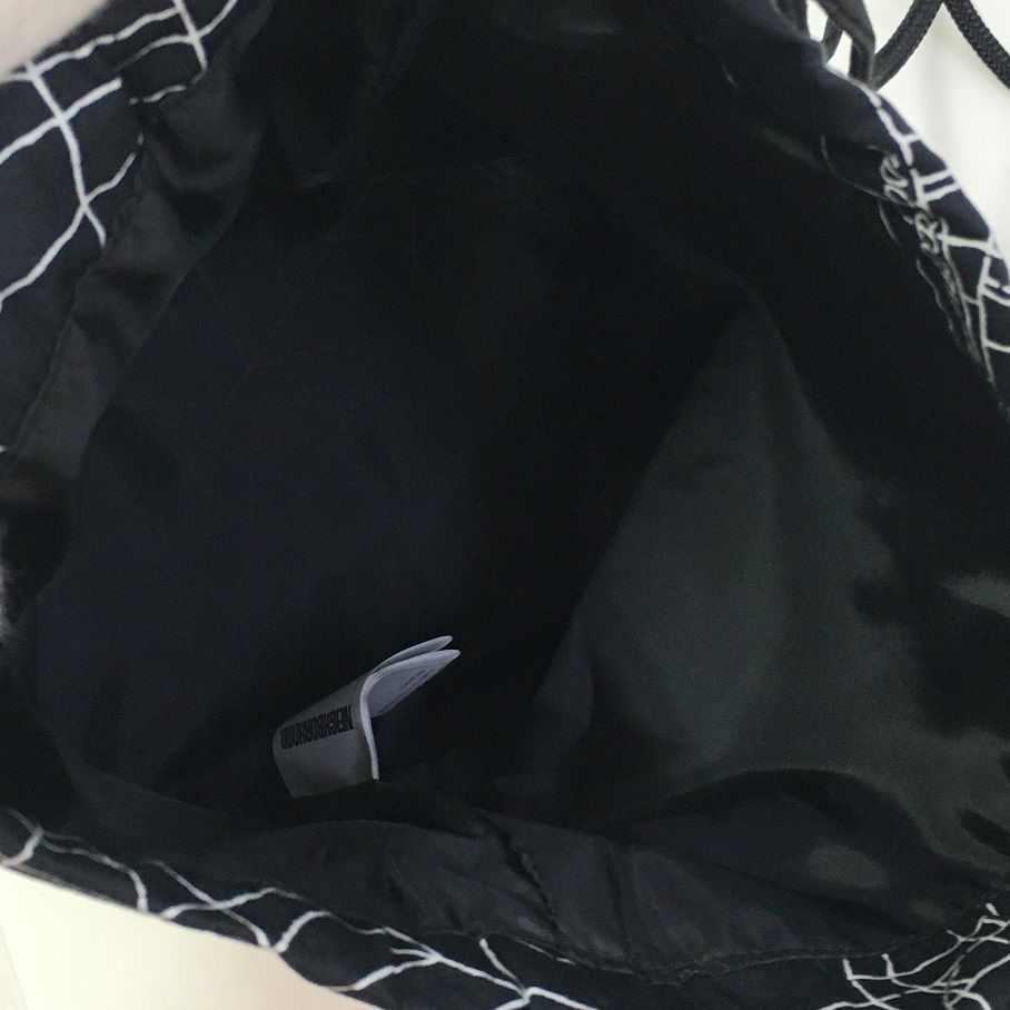 NEIGHBORHOOD SPIDERWEB DRAWSTRING BAG BLACK ネイバーフッド 