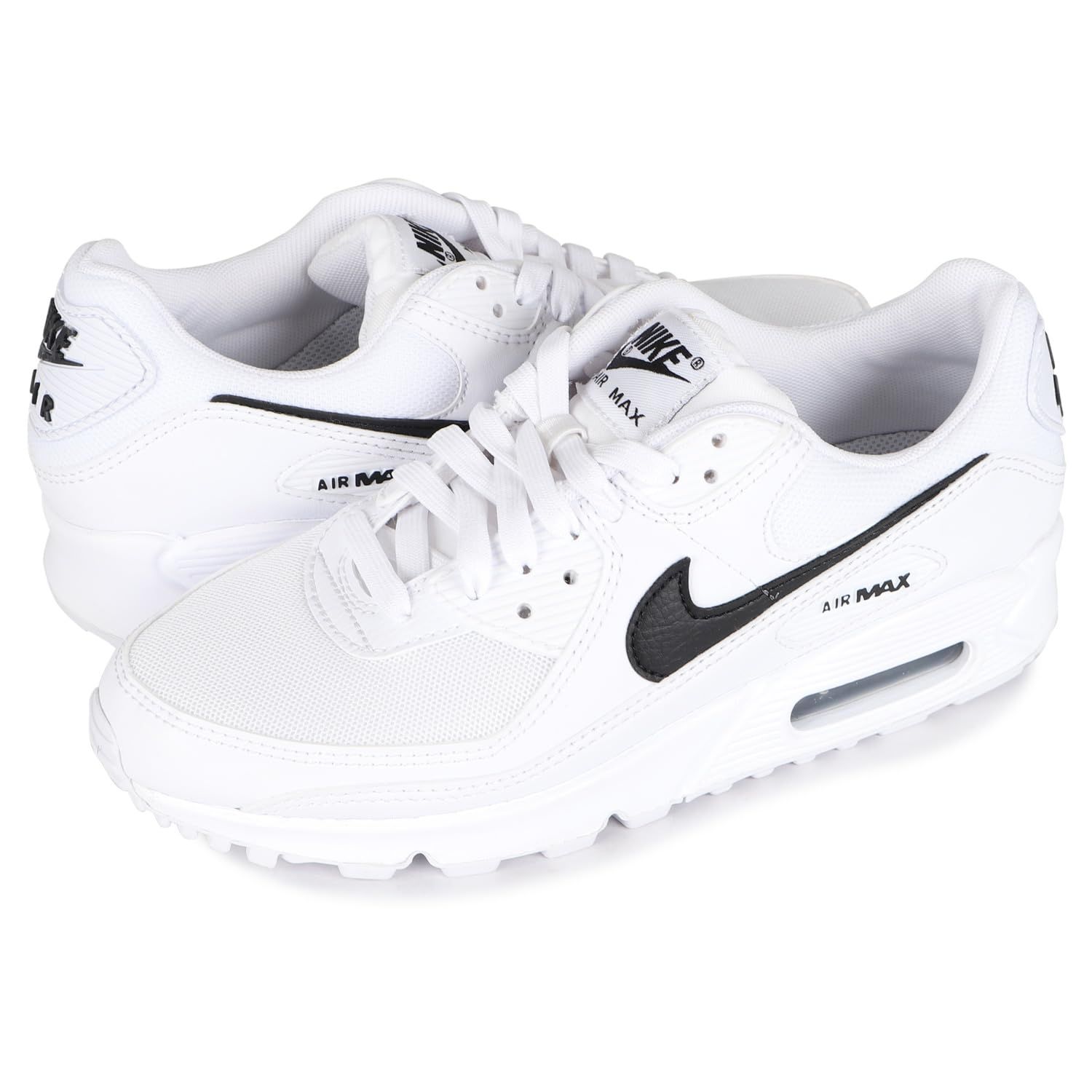 [ナイキ] WMNS AIR MAX 90 スニーカー エアマックス90 メンズ レディース DH8010-101 ホワイト/ホワイト/ブラック 24.5 cm [並行輸入品] [ホワイト/ホワイト/ブラック] [24.5 cm]