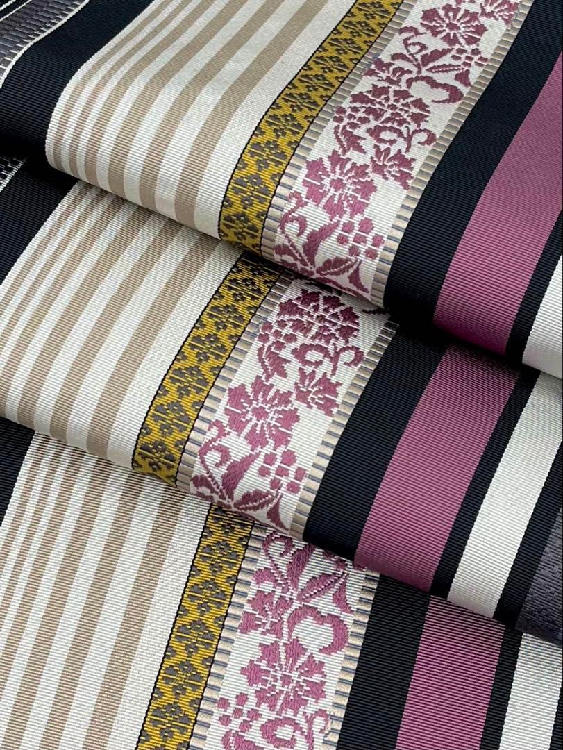 博多織 リバーシブル 全通 袋帯 献上柄 金糸 銀糸 正絹 - メルカリ