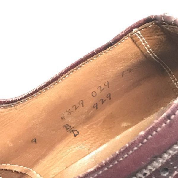 試着交換OK！ビンテージモデル★ALDEN 929 オールデン★サイズ9 B/D★26.5-27.0cm★フルブローグ ウイングチップ ビジネスシューズ★赤茶◆is7-83 試着交換OK！ビンテージモデル☆ALDEN 929 オールデン☆サイズ9 B/D