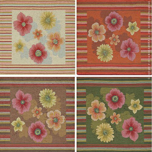 イタリア製 クッションカバー フィオーレ 大判中身付き クッション 座布団 中身