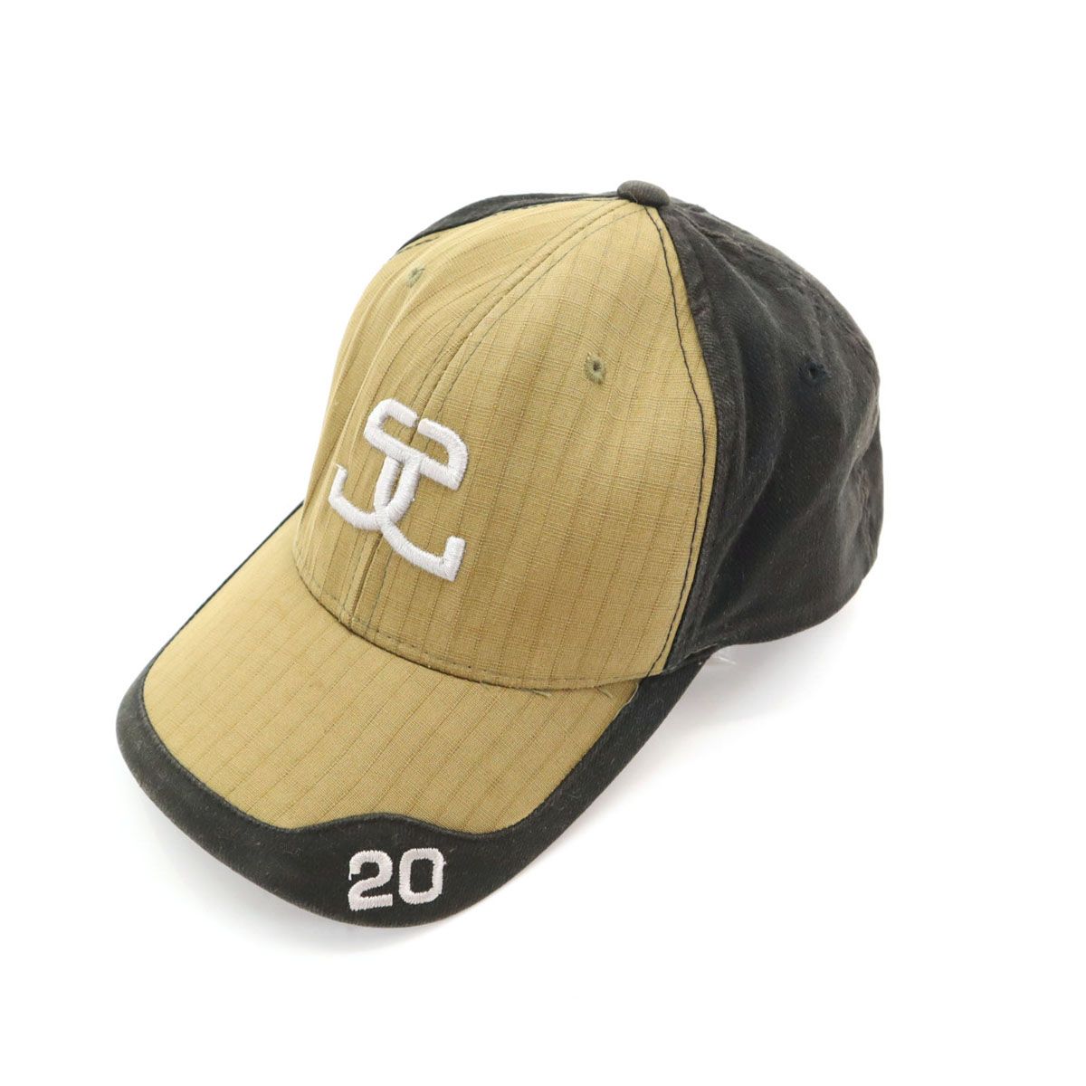 Stussy ベージュ ブラック キャップ