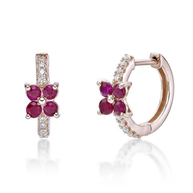 ピアス Ruby 新商品 花とルビーのピアス | Y.JEWELRY | ワイ・ジュエリー