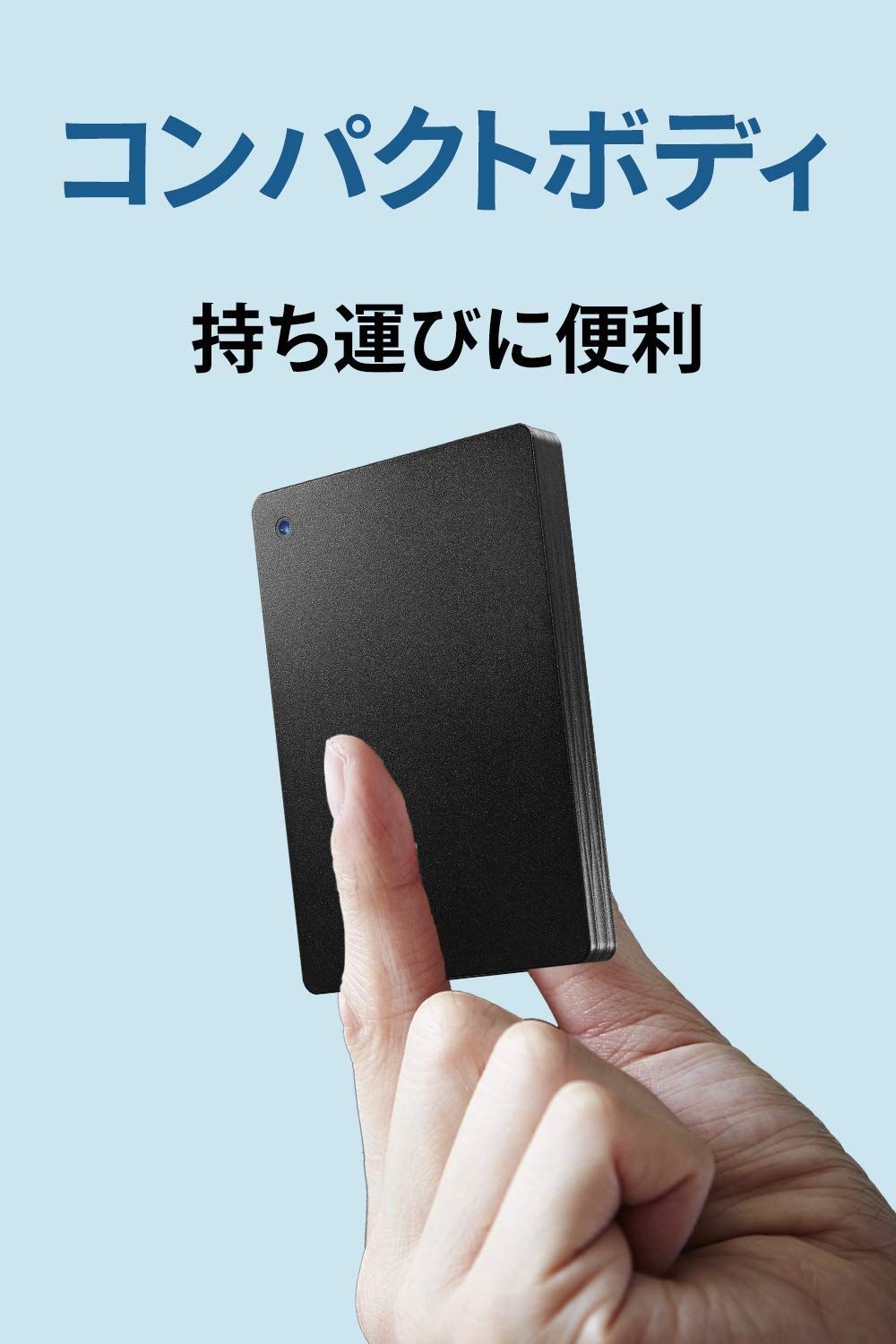 人気商品】USB 1TB 3.1 ポータブルHDD Gen1/バスパワー/PC/Mac/薄型