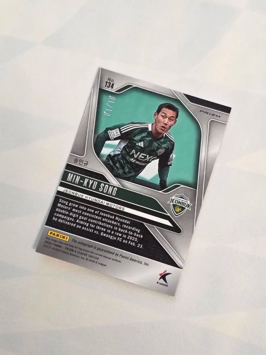 25 Panini プリズム 宋 旻揆 ソン ミンギュ 10 GOLD オート 1 10