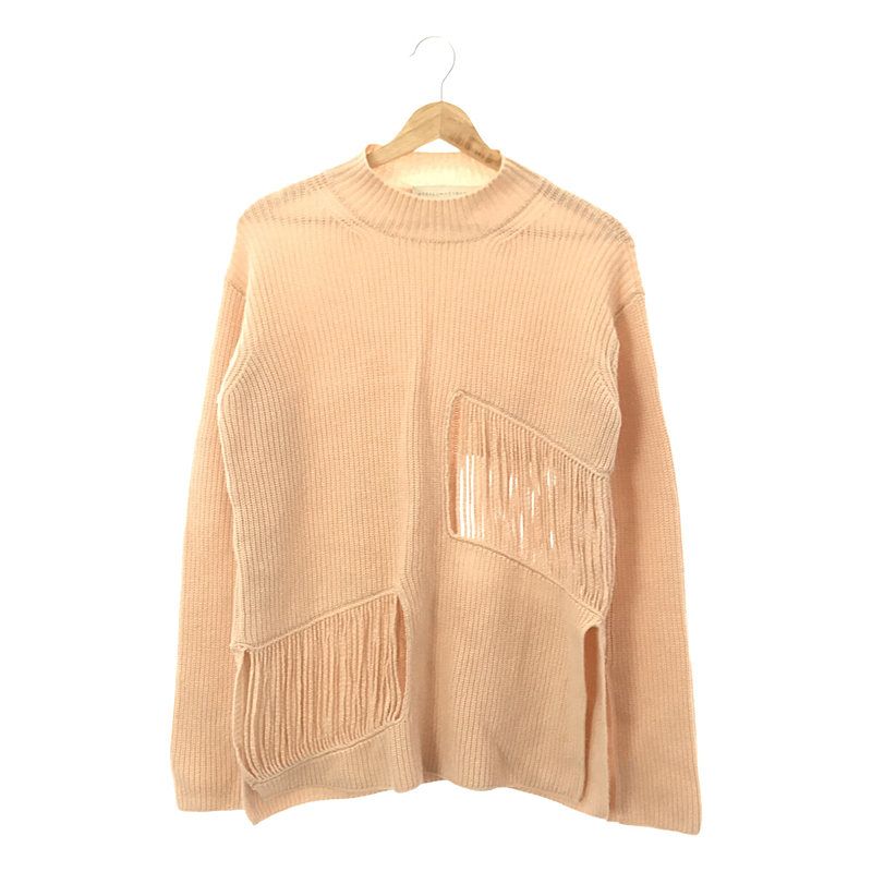 Stella McCartney - STELLA McCARTNEY / ステラマッカートニー | カシミヤ ウール フリンジディティール スリット ニット | 36 | ライトピンク | レディース STELLA McCARTNEY / ステラマッカートニー | カシミヤ ウール