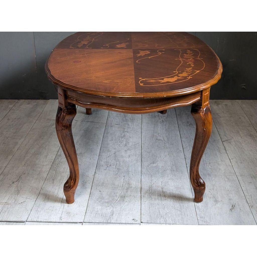 象嵌 イタリア 輸入家具 センターテーブル 猫脚 クラシック