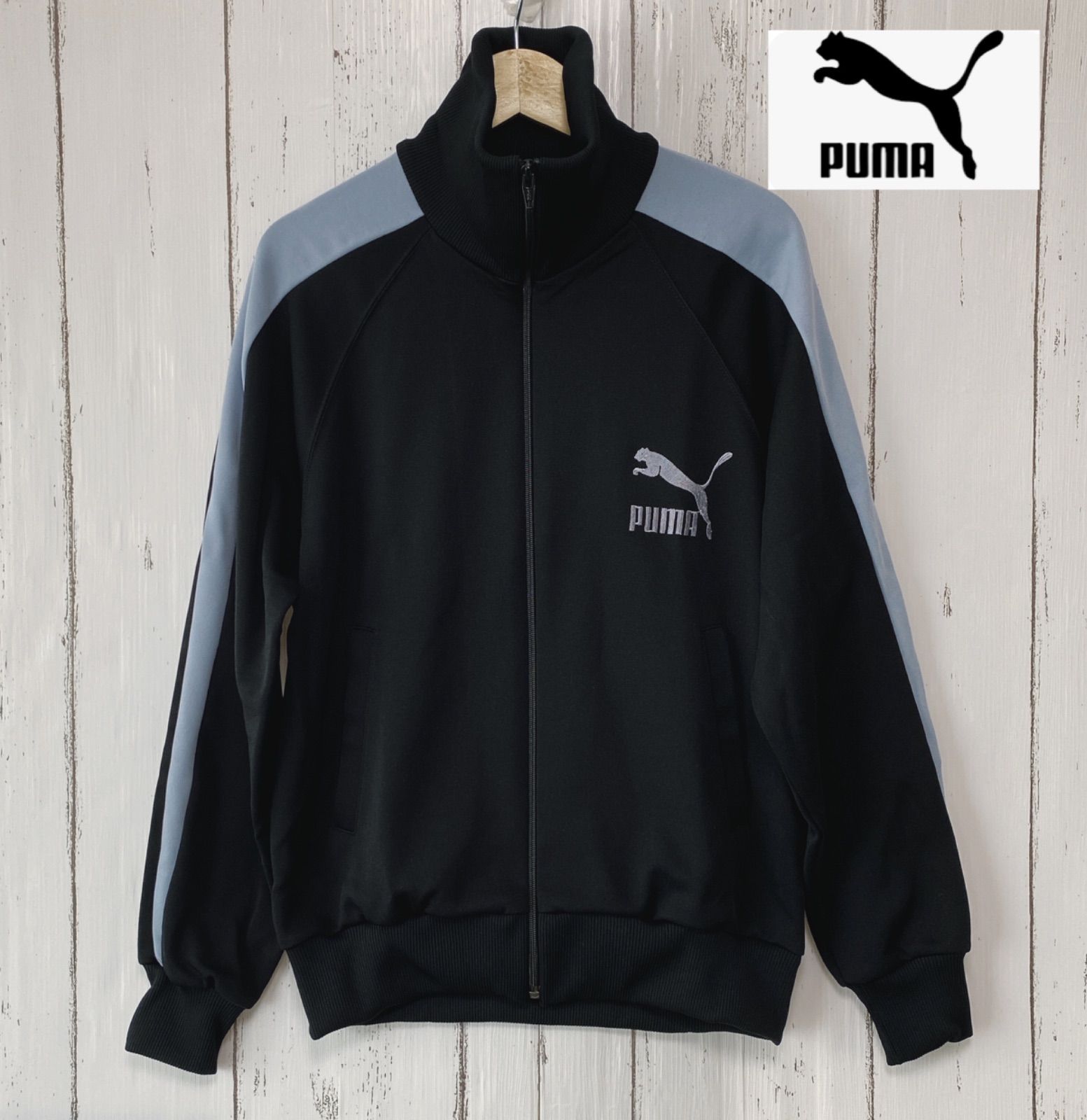 ヒットユニオン プーマ PUMA トラクックジャケット ジャージ グレー 黒 ブラック - メルカリ