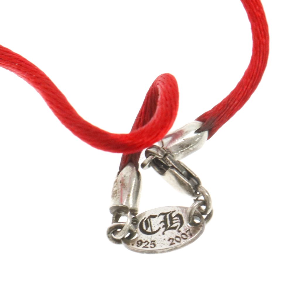 クロムハーツ CH シルバーチャーム 赤いブレスレット クロムハーツ CH シルバーチャーム 赤いブレスレット