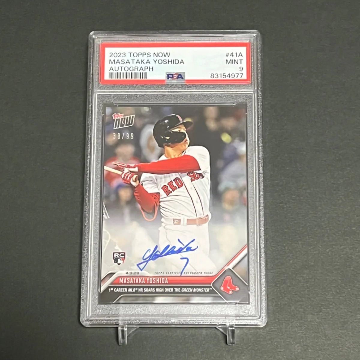 PSA9】吉田正尚直筆サインカード MLB初ホームラン記念 2023 Topps now 