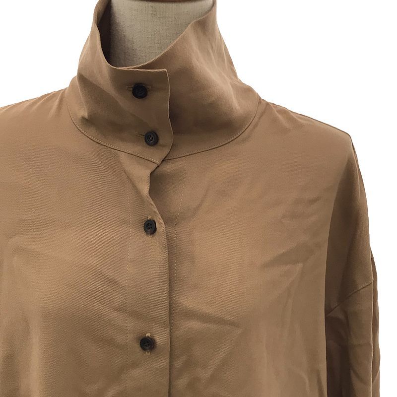 CABaN / キャバン | ウールツイルハイネックロング シャツ | S