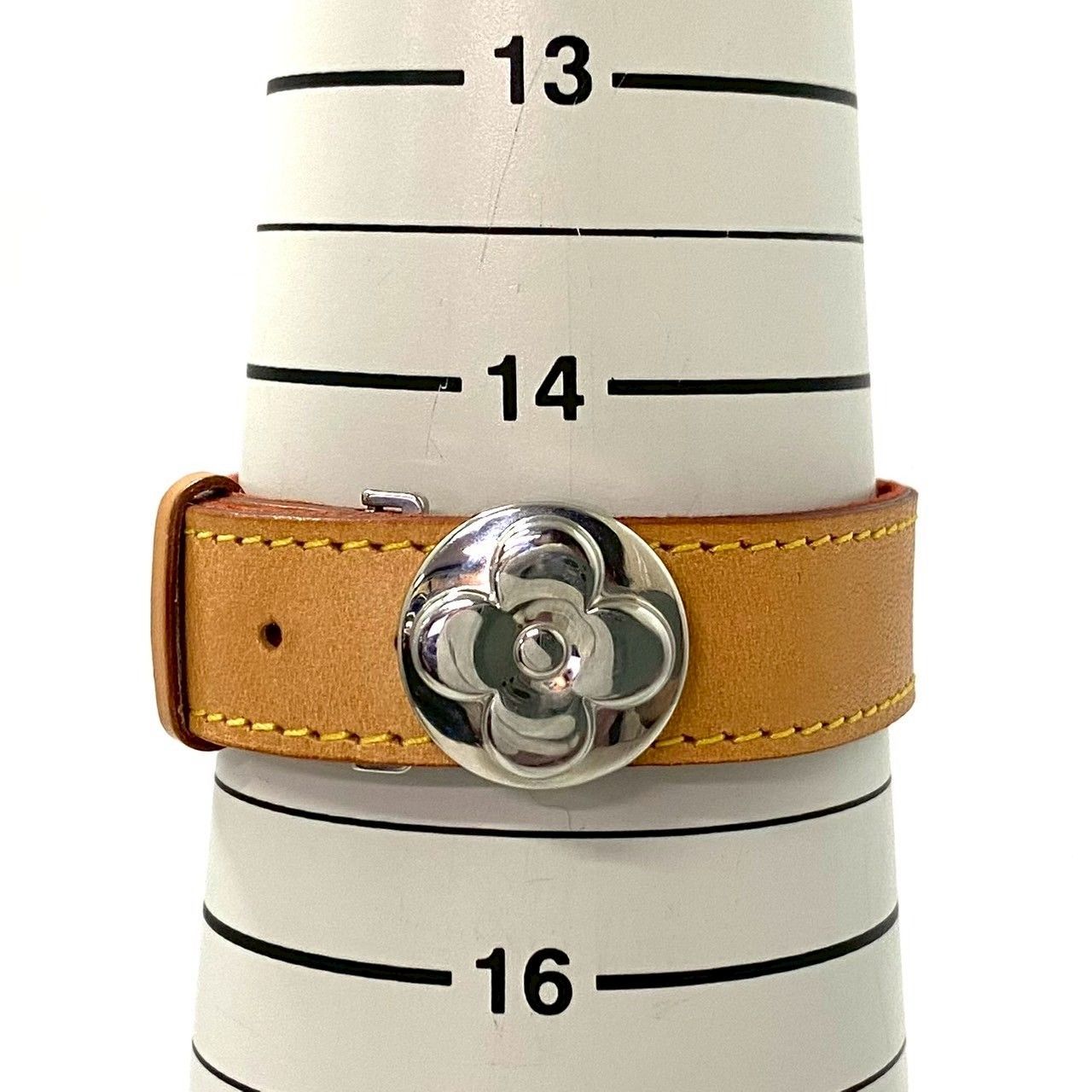 ルイヴィトン ブラウンレザーバングル グッドラック LOUIS VUITTON ブラウンレザーグッドラックブレスレット