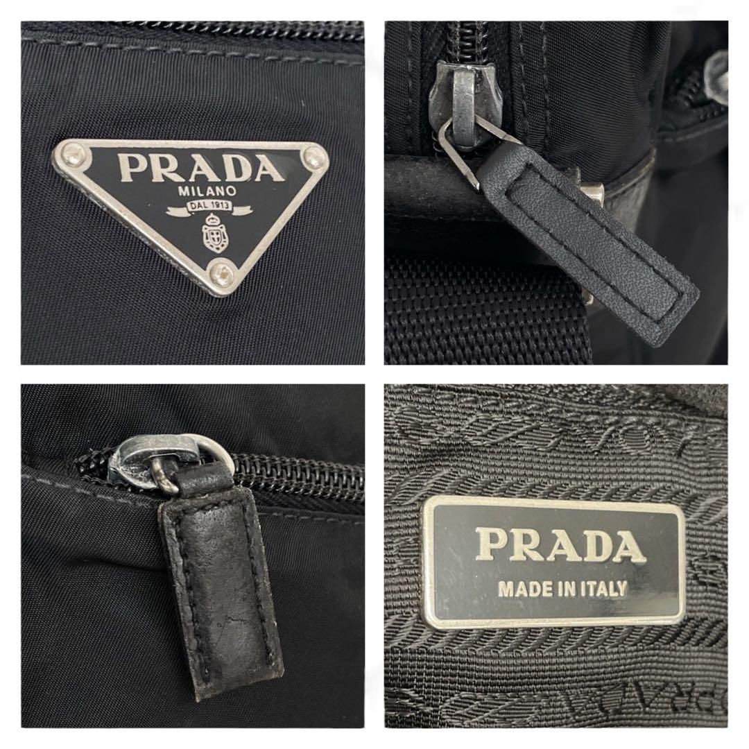 極美品　プラダ　三角ロゴ　ナイロン　黒　カメラバッグ　ショルダーバッグ 4852 価格交渉/質問大歓迎♪】極美品 プラダ 三角ロゴ ナイロン 黒 カメラ