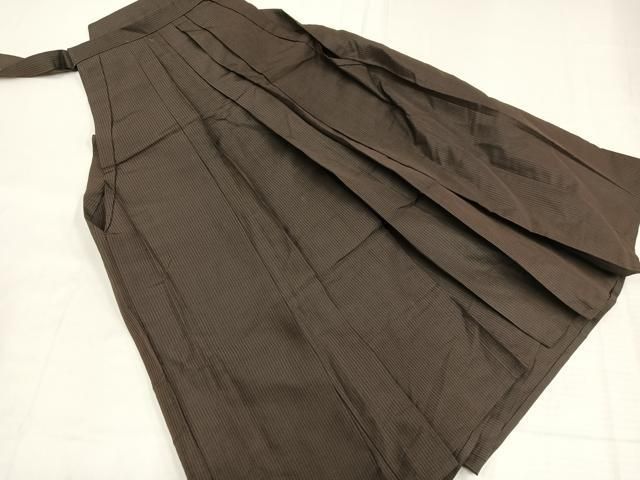 平和屋着物●男性 馬乗り袴 縞 正絹 AABB8188ph