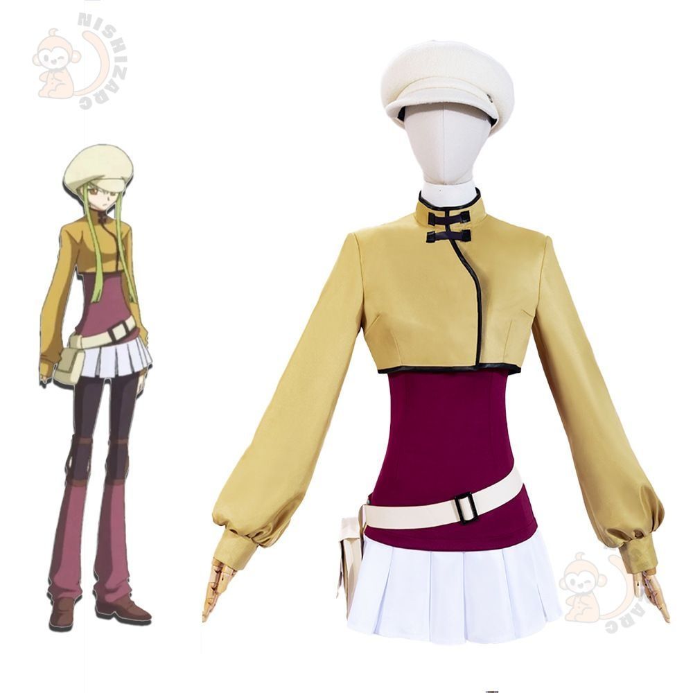 コスプレ 衣装 C.C コードギアス 探偵服風 アニメ 二次元 キャラクター ドレスセット M2508020-8