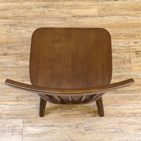 シンプル ダイニングチェア 2脚セット ブラウン 椅子 ウィンザーチェア